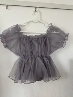 GRL オフショルトップス　グレー　Mサイズ