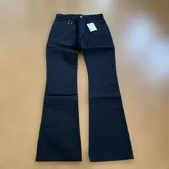 タイムセール。新品。黒 ブーツカットデニム リング付き