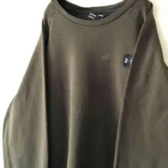 アンダーアーマー ロゴ刺繍 スウェット トレーナー L カーキモスグリーン緑古着