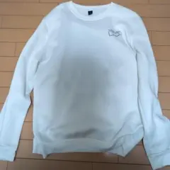 SHEIN クルーネック スウェット ホワイト