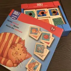 【美品】幼児向け知育玩具　柄合わせ　動物　パズル　ボードゲーム