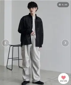 MONO-MART タックワイドストレートミリタリーカーゴパンツ