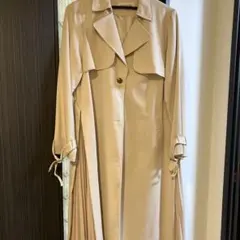 ミッシュマッシュ　サイドプリーツ トレンチコート ロングコートM クリーニング済