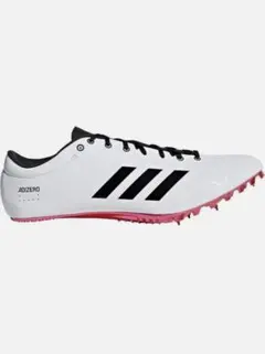 B37494 ユニセックス ホワイト スプリント スパイク ランニングシューズ