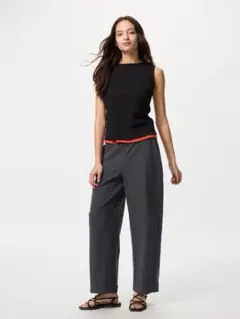 ユニクロ　ジャージーカーブパンツ　M 08 DARK GRAY