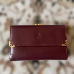 Cartier カルティエ 三つ折り 財布 ギャランティ 元箱 カード 紐付き 