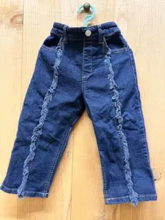 ペアマノン　フリンジ付きデニムパンツ