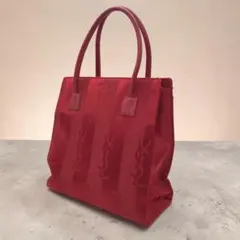 【美品】Yves Saint Laurent ナイロン トートバッグ レッドのサムネイル