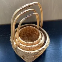 竹かご 3個セット 籠 バスケット 小物入れ インテリア 収納