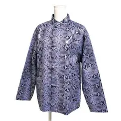 【タグ付き未使用】X-girl フェイクレザー ヘビ革チャイナジャケット 派手