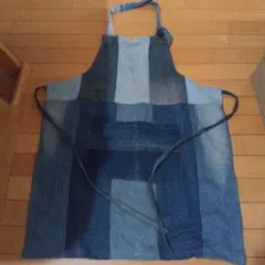 デニム パッチワーク エプロンのサムネイル