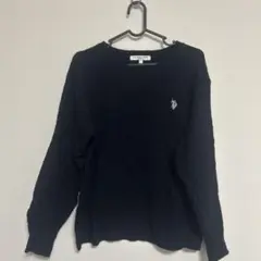 本日限定値下げU.S. POLO ASSN. 紺 ケーブルニット Lサイズ