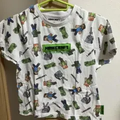 MINECRAFTキッズ Tシャツ130 ホワイト真ん中下らへんに小さいシミあり