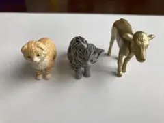 動物フィギュアセット（猫・牛） アニア