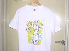 90s USA製 フルーツオブザルーム イラスト アート エロ Tシャツ M 白