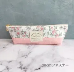 ハンドメイド✩.*˚ ミニペンケース【ロココフラワーピンク】スリム