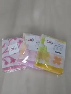 無撚糸花柄タオルハンカチ3枚セット