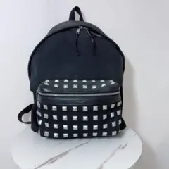 美品】サンローラン リュック スタッズ シルバー金具 キャンバス
