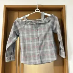 CECIL McBEE チェック オフショル風 ブラウス M