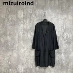 mizuiroind　レーヨンリネンライトコート　ノーカラーコート　羽織りのサムネイル