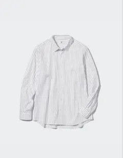 エクストラファインコットンブロードストライプシャツ　L ユニクロ　メンズ