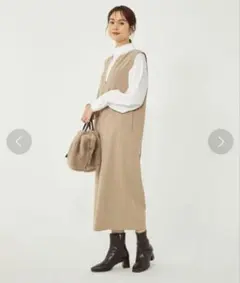 グリーンレーベル　ワンピース　バックシャン　ジャンスカ