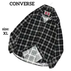 コンバース 長袖 ネルシャツ チェック柄 XL 定番 人気 羽織り