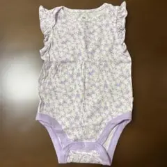 baby GAP 紫色花柄ロンパース フリル付き