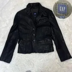 クライ様 レア】オールドギャップ GAP 紺タグ 90s 羊革 ブラック Ｓ