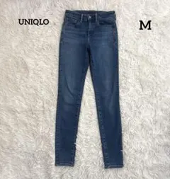 《UNIQLO》ヒートテック　ウルトラストレッチ　ハイライズジーンズ　ブルー　M