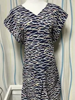 さ*気様 着物リメイク　ロング巻きワンピース　一点物　洗える　細見え