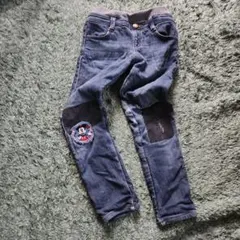 ミッキーマウス刺繍付き長ズボン 120