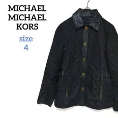 マイケルマイケルコース　羊革ドッキングキルティングジャケット　ベルト　ラムレザー