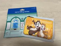 東京ディズニーリゾート パークチケット風ポーチ チップとデール ランダム