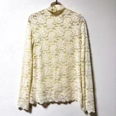 ✨良品✨ ブージュルード シアインナー ハイネック 白 レース 透け感 上品のサムネイル