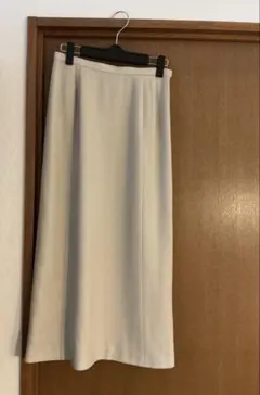 ROCHAS フレアロングスカート　ベージュ　9号　レリアン　日本製