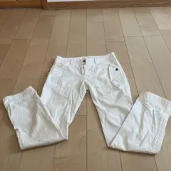 ホワイトストレートレッグチノパン