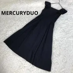 美品　マーキュリーデュオ　タイプライターバックリボンワンピース　S　ブラック
