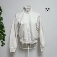 ユニクロ・M 長袖 アイボリー スウェット ジャージ ドロップショルダー