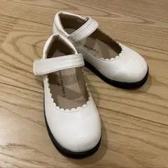 キャサリンコテージ フォーマルシューズ 16.0cm スカラップ　白　ホワイト