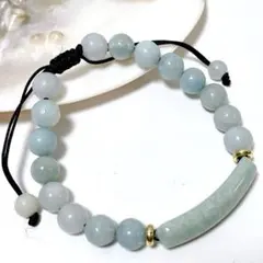 bs379/天然石◇アマゾナイト　スライド式ブレスレット　1個