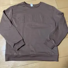 春秋★新品　薄手長袖トレーナー　茶　ミルクチョコ色　お洒落ロゴ♡ 150 160