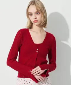 deicy アンサンブル ニット ボレロ キャミソール レッドのサムネイル