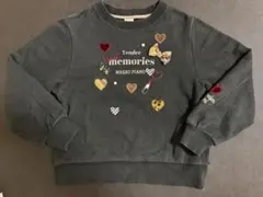 mezzo piano juniorハート刺繍トレーナー 140