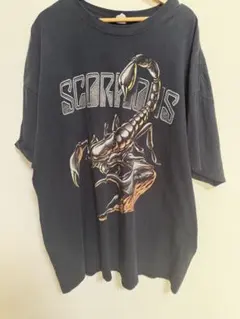 両面プリントスコーピオンズSCORPIONSバンドTシャツXLブラック良