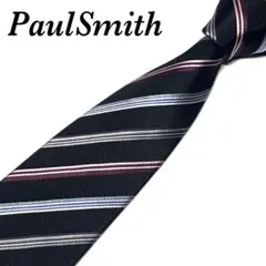 【美品】 ポールスミス ネクタイ マルチカラー ストライプ シルク
