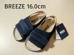 新品 breeze コンフォート ストラップサンダル 16.0cm ネイビー