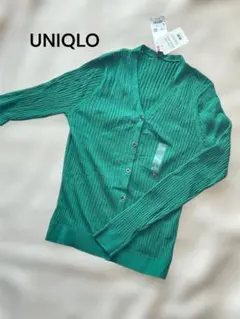 【新品タグ付き】UNIQLO エクストラファインメリノ リブショートカーディガン