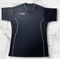 asics 黒 Vネック 半袖シャツのサムネイル