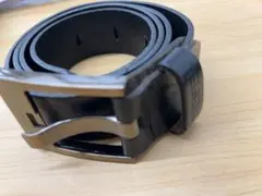 美品 DIESEL ブラック レザー ベルト 総柄